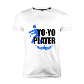 Мужская футболка премиум с принтом Aero yo(2) в Санкт-Петербурге, 92% хлопок, 8% лайкра | приталенный силуэт, круглый вырез ворота, длина до линии бедра, короткий рукав | aero yo | yo yo | yo yo player | игрушка йо йо | йо йо
