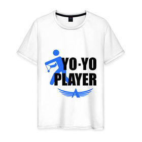 Мужская футболка хлопок с принтом Aero yo(2) в Санкт-Петербурге, 100% хлопок | прямой крой, круглый вырез горловины, длина до линии бедер, слегка спущенное плечо. | aero yo | yo yo | yo yo player | игрушка йо йо | йо йо