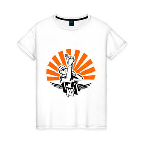 Женская футболка хлопок с принтом Aero yo(14) в Санкт-Петербурге, 100% хлопок | прямой крой, круглый вырез горловины, длина до линии бедер, слегка спущенное плечо | 