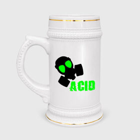 Кружка пивная с принтом ACID в Санкт-Петербурге,  керамика (Материал выдерживает высокую температуру, стоит избегать резкого перепада температур) |  объем 630 мл | acid | club | club nusic | dj | диджей | кислота | кислотная музыка | клуб | клубная музыка