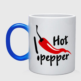 Кружка хамелеон с принтом горячий pepper в Санкт-Петербурге, керамика | меняет цвет при нагревании, емкость 330 мл | hot | pepper | горячий | жгучий | ковбой | ловелас | мачо | парень | перец | перчик | страстный | страсть