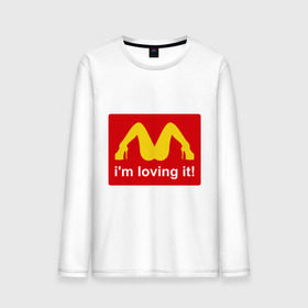 Мужской лонгслив хлопок с принтом i `m lovin ` it! в Санкт-Петербурге, 100% хлопок |  | im lovin it | mcdonalds | быстрое питание | женские ноги | женщина | мак дональдс | макдональдс | ноги | фаст фуд | что я люблю