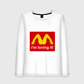 Женский лонгслив хлопок с принтом i m lovin it! в Санкт-Петербурге, 100% хлопок |  | im lovin it | mcdonalds | быстрое питание | женские ноги | женщина | мак дональдс | макдональдс | ноги | фаст фуд | что я люблю