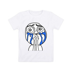 Детская футболка хлопок с принтом Милый парень (мем) в Санкт-Петербурге, 100% хлопок | круглый вырез горловины, полуприлегающий силуэт, длина до линии бедер | mem | интернет мем | интернет приколы | лицо | мем | милый парень | рисунок | рожа