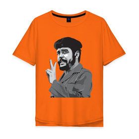 Мужская футболка хлопок Oversize с принтом Peace Che Guevara в Санкт-Петербурге, 100% хлопок | свободный крой, круглый ворот, “спинка” длиннее передней части | че гевара