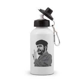 Бутылка спортивная с принтом Peace Che Guevara в Санкт-Петербурге, металл | емкость — 500 мл, в комплекте две пластиковые крышки и карабин для крепления | че гевара