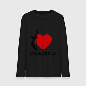 Мужской лонгслив хлопок с принтом I LOVE POLEDANCE в Санкт-Петербурге, 100% хлопок |  | poledance | poledanceстрип пластика | девушка на шесте | полидэнс | шест | шестовая пластика | я люблю полидэнс