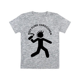 Детская футболка хлопок с принтом DIY punk hardcore в Санкт-Петербурге, 100% хлопок | круглый вырез горловины, полуприлегающий силуэт, длина до линии бедер | Тематика изображения на принте: 