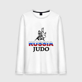 Мужской лонгслив хлопок с принтом Russia judo в Санкт-Петербурге, 100% хлопок |  | дзюдо