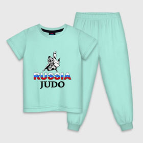 Детская пижама хлопок с принтом Russia judo в Санкт-Петербурге, 100% хлопок |  брюки и футболка прямого кроя, без карманов, на брюках мягкая резинка на поясе и по низу штанин
 | Тематика изображения на принте: дзюдо