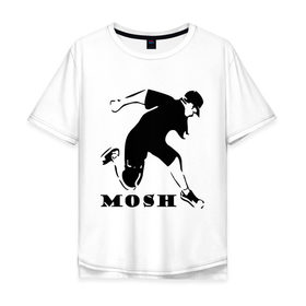 Мужская футболка хлопок Oversize с принтом Mosh в Санкт-Петербурге, 100% хлопок | свободный крой, круглый ворот, “спинка” длиннее передней части | hardcore | mosh | мош | силуэт | хард