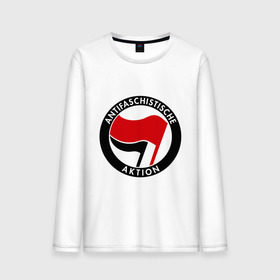 Мужской лонгслив хлопок с принтом Antifa (1) в Санкт-Петербурге, 100% хлопок |  | antifa | антифа | антифашизм | антифашистское движение | знак антифа | против фашизма | фашизм