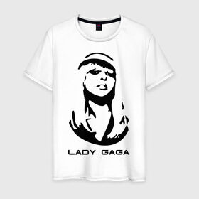 Мужская футболка хлопок с принтом Gaga в Санкт-Петербурге, 100% хлопок | прямой крой, круглый вырез горловины, длина до линии бедер, слегка спущенное плечо. | lady gaga | гага | леди gaga | леди гага | лицо леди gaga | лицо леди гага | образ леди гага