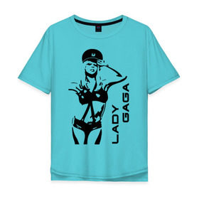 Мужская футболка хлопок Oversize с принтом Lady Gaga (1) в Санкт-Петербурге, 100% хлопок | свободный крой, круглый ворот, “спинка” длиннее передней части | lady gaga | гага | леди gaga | леди гага | лицо леди gaga | лицо леди гага | образ леди гага