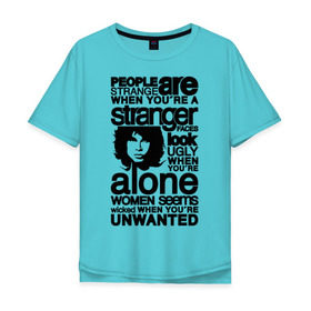 Мужская футболка хлопок Oversize с принтом Stranger в Санкт-Петербурге, 100% хлопок | свободный крой, круглый ворот, “спинка” длиннее передней части | stranger | клипарт | незнакомец | принт