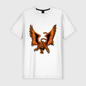Мужская футболка премиум с принтом тигр с крыльями в Санкт-Петербурге, 92% хлопок, 8% лайкра | приталенный силуэт, круглый вырез ворота, длина до линии бедра, короткий рукав | крылья