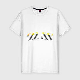 Мужская футболка премиум с принтом Газырь патронташ в Санкт-Петербурге, 92% хлопок, 8% лайкра | приталенный силуэт, круглый вырез ворота, длина до линии бедра, короткий рукав | оружие | патронташ | патроны | снаряжение