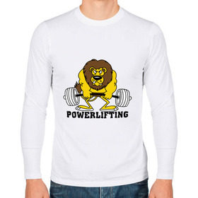 Мужской лонгслив хлопок с принтом Лев Powerlifting в Санкт-Петербурге, 100% хлопок |  | бодибилдинг | гантеля | кач | качалочка | качок | лев | мускулы | мышцы | пауэрлифтинг | тренажерка