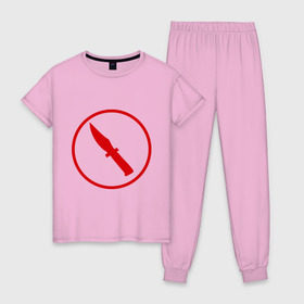 Женская пижама хлопок с принтом TF2: Spy в Санкт-Петербурге, 100% хлопок | брюки и футболка прямого кроя, без карманов, на брюках мягкая резинка на поясе и по низу штанин | тим фортресс | шпион