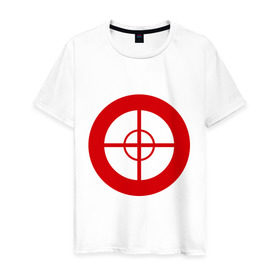 Мужская футболка хлопок с принтом TF2: Sniper в Санкт-Петербурге, 100% хлопок | прямой крой, круглый вырез горловины, длина до линии бедер, слегка спущенное плечо. | игра | игры | компьютерная | перепутал. высота спины 2.6 смприцел | снайпер