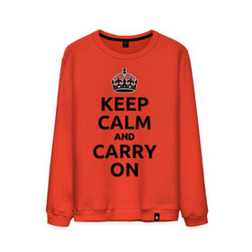 Мужской свитшот хлопок с принтом Keep calm and carry on в Санкт-Петербурге, 100% хлопок |  | агитационные плакаты | великобритания | плакаты