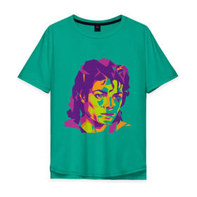 Мужская футболка хлопок Oversize с принтом Michael Jackson полноцвет в Санкт-Петербурге, 100% хлопок | свободный крой, круглый ворот, “спинка” длиннее передней части | jackson | michael | michael jackson | pop | джексон | знаменитость | майкл | майкл джексон | певец | поп | портрет