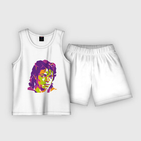 Детская пижама с шортами хлопок с принтом Michael Jackson полноцвет в Санкт-Петербурге,  |  | Тематика изображения на принте: jackson | michael | michael jackson | pop | джексон | знаменитость | майкл | майкл джексон | певец | поп | портрет
