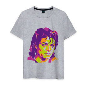 Мужская футболка хлопок с принтом Michael Jackson полноцвет в Санкт-Петербурге, 100% хлопок | прямой крой, круглый вырез горловины, длина до линии бедер, слегка спущенное плечо. | jackson | michael | michael jackson | pop | джексон | знаменитость | майкл | майкл джексон | певец | поп | портрет
