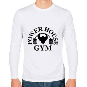 Мужской лонгслив хлопок с принтом Power House Gym в Санкт-Петербурге, 100% хлопок |  | power house gym | бодибилдинг | для качков | жим | качкам | силовой спорт | силовой экстрим | спорт
