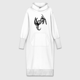 Платье удлиненное хлопок с принтом Korn bones в Санкт-Петербурге,  |  | korn | metal | группы | корн | логотип | метал | музыка | рок группы | рок музыка