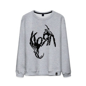 Мужской свитшот хлопок с принтом Korn bones в Санкт-Петербурге, 100% хлопок |  | korn | metal | группы | корн | логотип | метал | музыка | рок группы | рок музыка