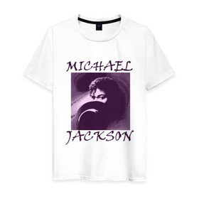 Мужская футболка хлопок с принтом Michael Jackson с шляпой в Санкт-Петербурге, 100% хлопок | прямой крой, круглый вырез горловины, длина до линии бедер, слегка спущенное плечо. | mj | исполнитель | майкл джексон | музыка | певец | поп музыка