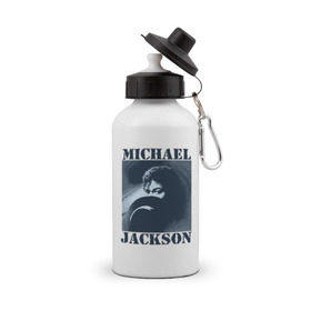 Бутылка спортивная с принтом Michael Jackson с шляпой (2) в Санкт-Петербурге, металл | емкость — 500 мл, в комплекте две пластиковые крышки и карабин для крепления | mj | в шляпе | исполнитель | майкл джексон | музыка | певец | поп музыка | шляпа