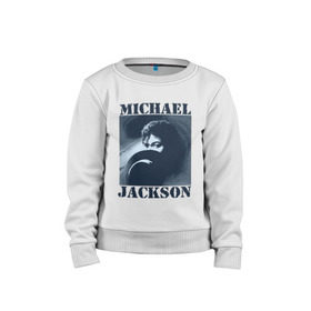 Детский свитшот хлопок с принтом Michael Jackson с шляпой (2) в Санкт-Петербурге, 100% хлопок | круглый вырез горловины, эластичные манжеты, пояс и воротник | mj | в шляпе | исполнитель | майкл джексон | музыка | певец | поп музыка | шляпа
