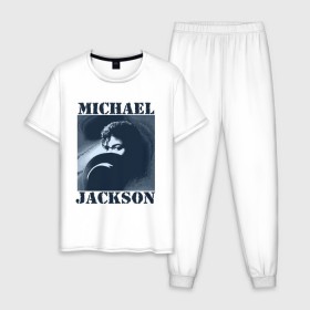 Мужская пижама хлопок с принтом Michael Jackson с шляпой (2) в Санкт-Петербурге, 100% хлопок | брюки и футболка прямого кроя, без карманов, на брюках мягкая резинка на поясе и по низу штанин
 | mj | в шляпе | исполнитель | майкл джексон | музыка | певец | поп музыка | шляпа