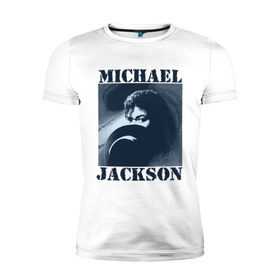 Мужская футболка премиум с принтом Michael Jackson с шляпой (2) в Санкт-Петербурге, 92% хлопок, 8% лайкра | приталенный силуэт, круглый вырез ворота, длина до линии бедра, короткий рукав | mj | в шляпе | исполнитель | майкл джексон | музыка | певец | поп музыка | шляпа