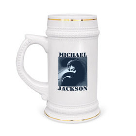 Кружка пивная с принтом Michael Jackson с шляпой (2) в Санкт-Петербурге,  керамика (Материал выдерживает высокую температуру, стоит избегать резкого перепада температур) |  объем 630 мл | mj | в шляпе | исполнитель | майкл джексон | музыка | певец | поп музыка | шляпа