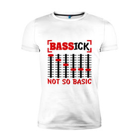 Мужская футболка премиум с принтом Bass Ink Agressive Dub в Санкт-Петербурге, 92% хлопок, 8% лайкра | приталенный силуэт, круглый вырез ворота, длина до линии бедра, короткий рукав | эквалайзер
