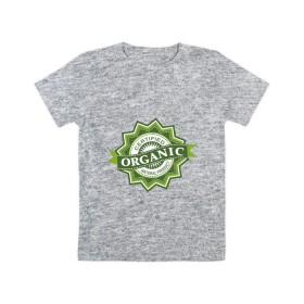 Детская футболка хлопок с принтом Настоящая органика в Санкт-Петербурге, 100% хлопок | круглый вырез горловины, полуприлегающий силуэт, длина до линии бедер | eco | organic | зеленые технологии | зелень | натуральный | натуральный продукт | планета | сертификат | чистота | эко | экология