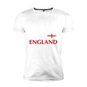 Мужская футболка премиум с принтом Сборная Англии - Стивен Джеррард 4 в Санкт-Петербурге, 92% хлопок, 8% лайкра | приталенный силуэт, круглый вырез ворота, длина до линии бедра, короткий рукав | англия | сборная англии | стивен джеррард | флаг англии | футбол