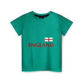Детская футболка хлопок с принтом Сборная Англии - 10 в Санкт-Петербурге, 100% хлопок | круглый вырез горловины, полуприлегающий силуэт, длина до линии бедер | англия | руни | сборная англии | флаг англии | футбол