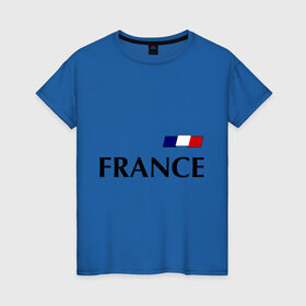 Женская футболка хлопок с принтом Сборная Франции - 8 в Санкт-Петербурге, 100% хлопок | прямой крой, круглый вырез горловины, длина до линии бедер, слегка спущенное плечо | football | сборная франции | франция | футбол
