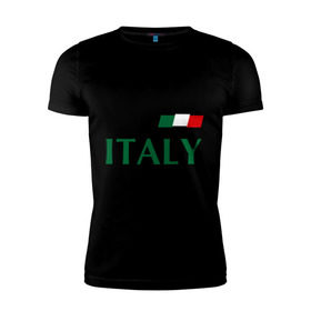Мужская футболка премиум с принтом Сборная Италии - 1 в Санкт-Петербурге, 92% хлопок, 8% лайкра | приталенный силуэт, круглый вырез ворота, длина до линии бедра, короткий рукав | football | буффон | италия | сборная италии