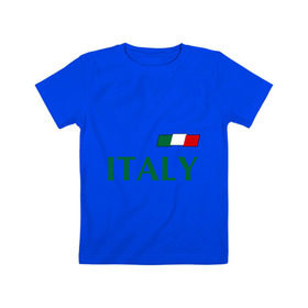 Детская футболка хлопок с принтом Сборная Италии - 10 в Санкт-Петербурге, 100% хлопок | круглый вырез горловины, полуприлегающий силуэт, длина до линии бедер | Тематика изображения на принте: football | италия | сборная италии