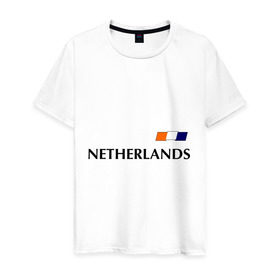 Мужская футболка хлопок с принтом Сборная Нидерландов - 7 в Санкт-Петербурге, 100% хлопок | прямой крой, круглый вырез горловины, длина до линии бедер, слегка спущенное плечо. | football | голландия | нидерланды | сборная нидерланд
