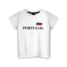Детская футболка хлопок с принтом Сборная Португалии - Криштиану Роналду 7 в Санкт-Петербурге, 100% хлопок | круглый вырез горловины, полуприлегающий силуэт, длина до линии бедер | football | ronaldo | португалия | роналду | сборная португалии