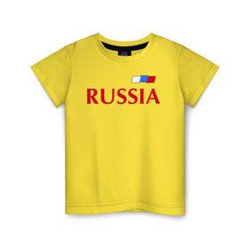 Детская футболка хлопок с принтом Сборная России в Санкт-Петербурге, 100% хлопок | круглый вырез горловины, полуприлегающий силуэт, длина до линии бедер | football | russia | россия | сборная россии | я русский