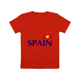 Детская футболка хлопок с принтом Сборная Испании - Хави 8 в Санкт-Петербурге, 100% хлопок | круглый вырез горловины, полуприлегающий силуэт, длина до линии бедер | football | испания | сборная испании | хави