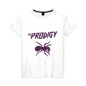 Женская футболка хлопок с принтом The Prodigy паук в Санкт-Петербурге, 100% хлопок | прямой крой, круглый вырез горловины, длина до линии бедер, слегка спущенное плечо | prodigy | the prodigy | паук | продеджи | продиджи | продиджы