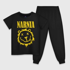 Детская пижама хлопок с принтом Narnia в Санкт-Петербурге, 100% хлопок |  брюки и футболка прямого кроя, без карманов, на брюках мягкая резинка на поясе и по низу штанин
 | Тематика изображения на принте: nirvana | антибренд | музыка | нирвана | рок